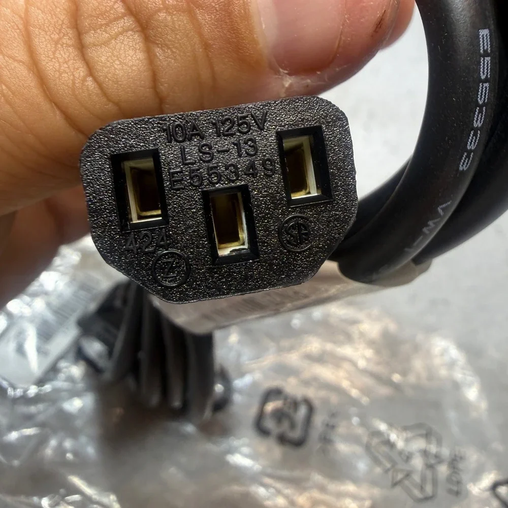 Longwell Power Cord Unisex OS Black 10A 125V 18AWG 3-Prong 27.00118.001 W Cable